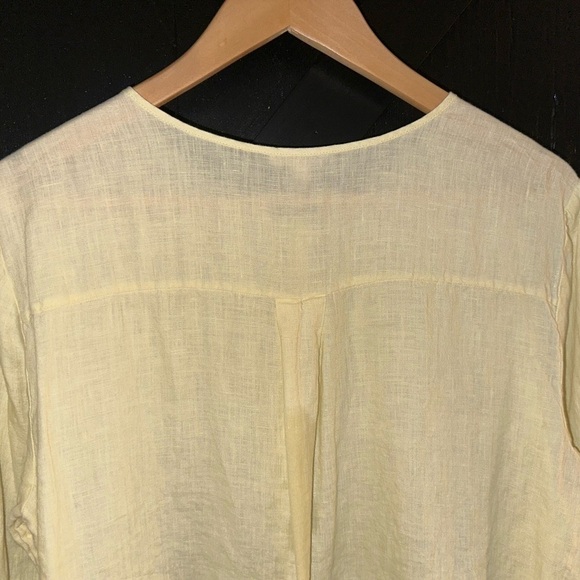 Eileen Fisher Organic Linen Long Button Down Tunic Boho Breathable Size M - Picture 10 of 10